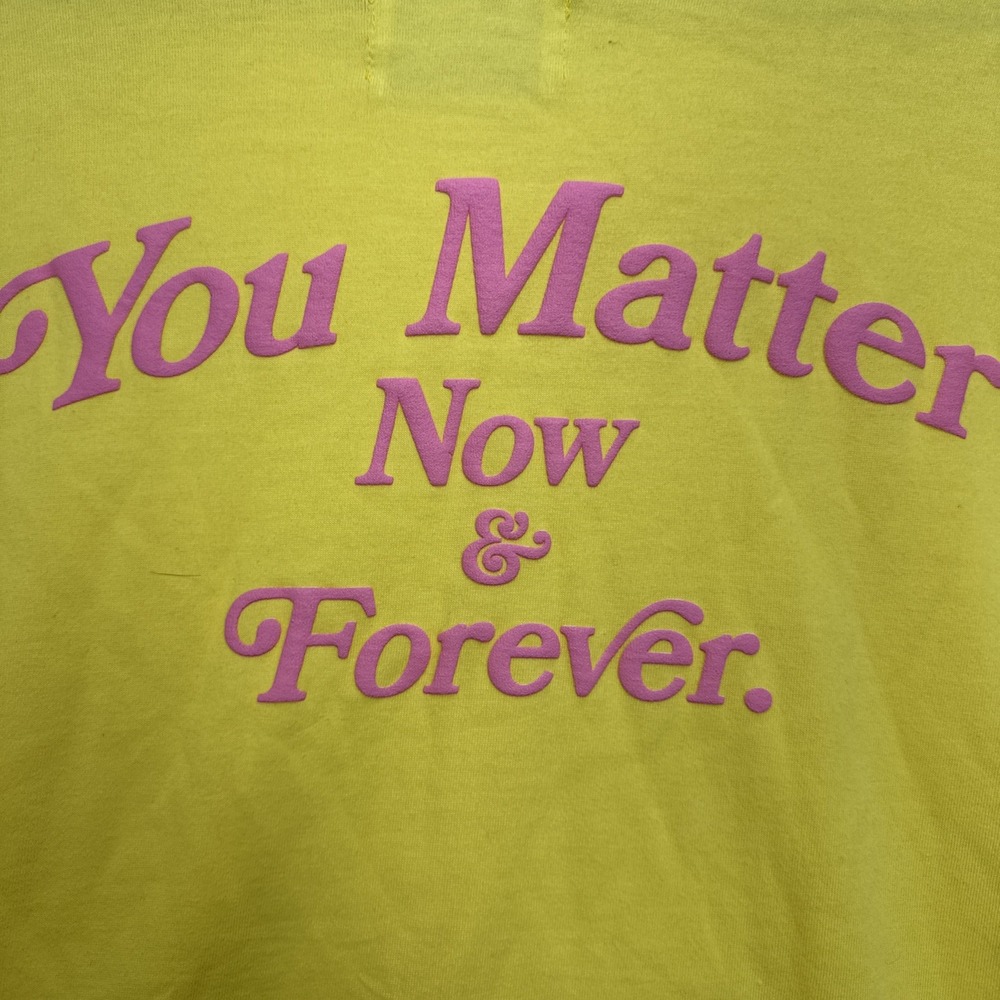 You Matter By Demetrius Harmon Cut And Sew 001 Yellow Tshirt Size XL - Picture 8 of 8